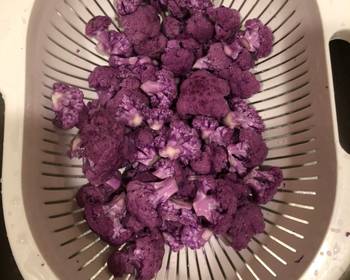 Unique Cuisine Roasted Rosemary Purple Cauliflower Home Style