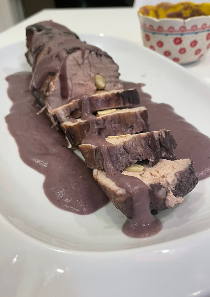 Una foto de Lomo de cerdo relleno sin horno