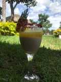 Panacotta de coco con coulis de piña