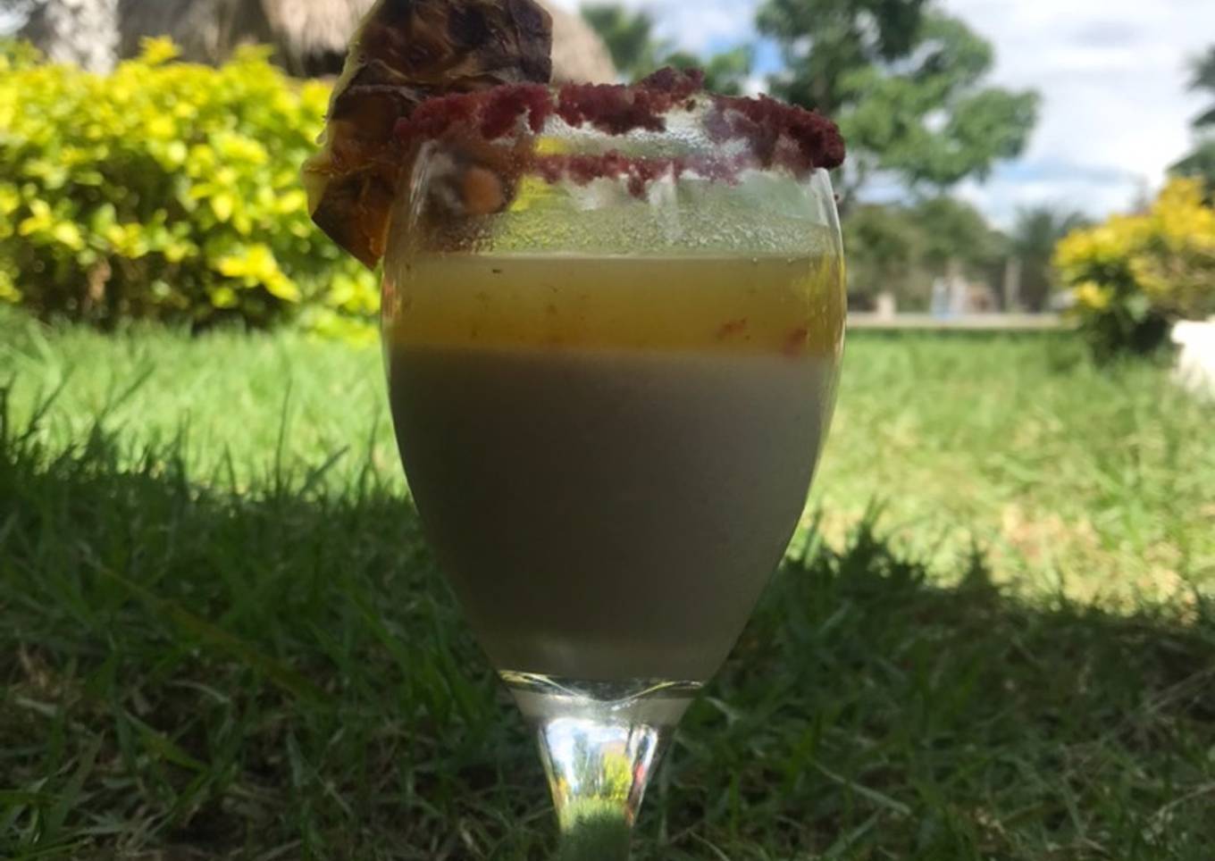 Panacotta de coco con coulis de piña