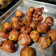 A picture of Bacon Wrapped Potatoes.