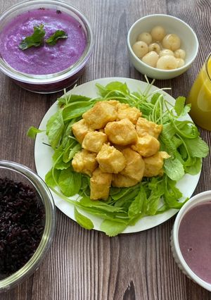 Hình của món Mâm cơm suýt chay.