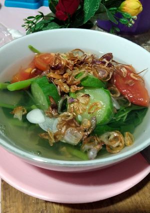 Foto resep 424.Sayur Bening Bayam Ketimun
