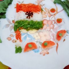 A picture of Super healthy tricolor vegetable salad with national flag Tiranga.