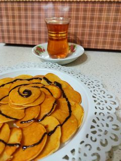 عکسی از دستور مینی پنکیک سیب و دارچین