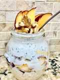Βρώμη με Ροδάκινο / Νεκταρίνι και Γιαούρτι - Chia Overnight Oats with Peaches / Nectarine! No Sugar