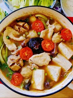 蕃茄豬肉豆腐鍋 的食譜成品照片