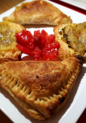 A picture of Pizza puff pastry.