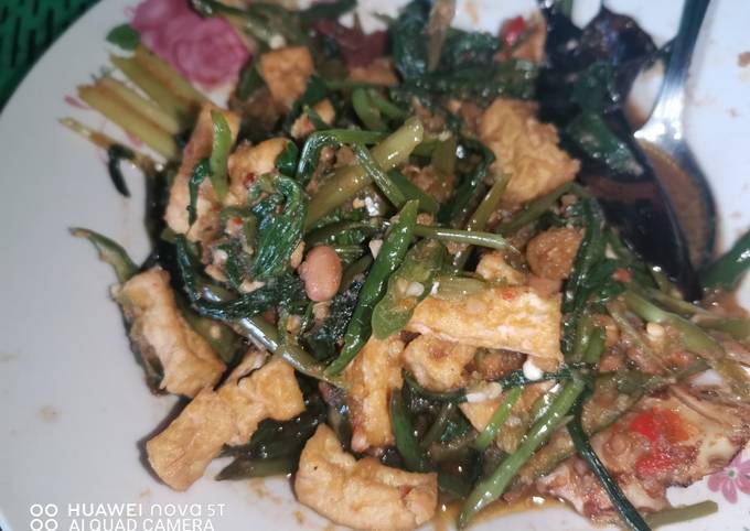 Kangkung tahu touco pedas