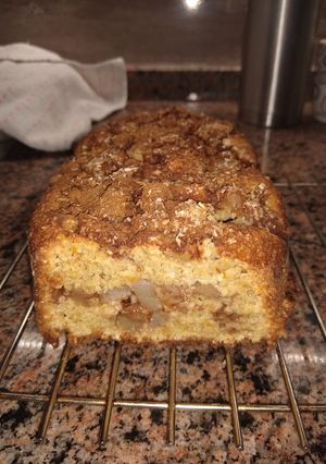 Una foto de Budín saludable de avena relleno con pera y manzanas