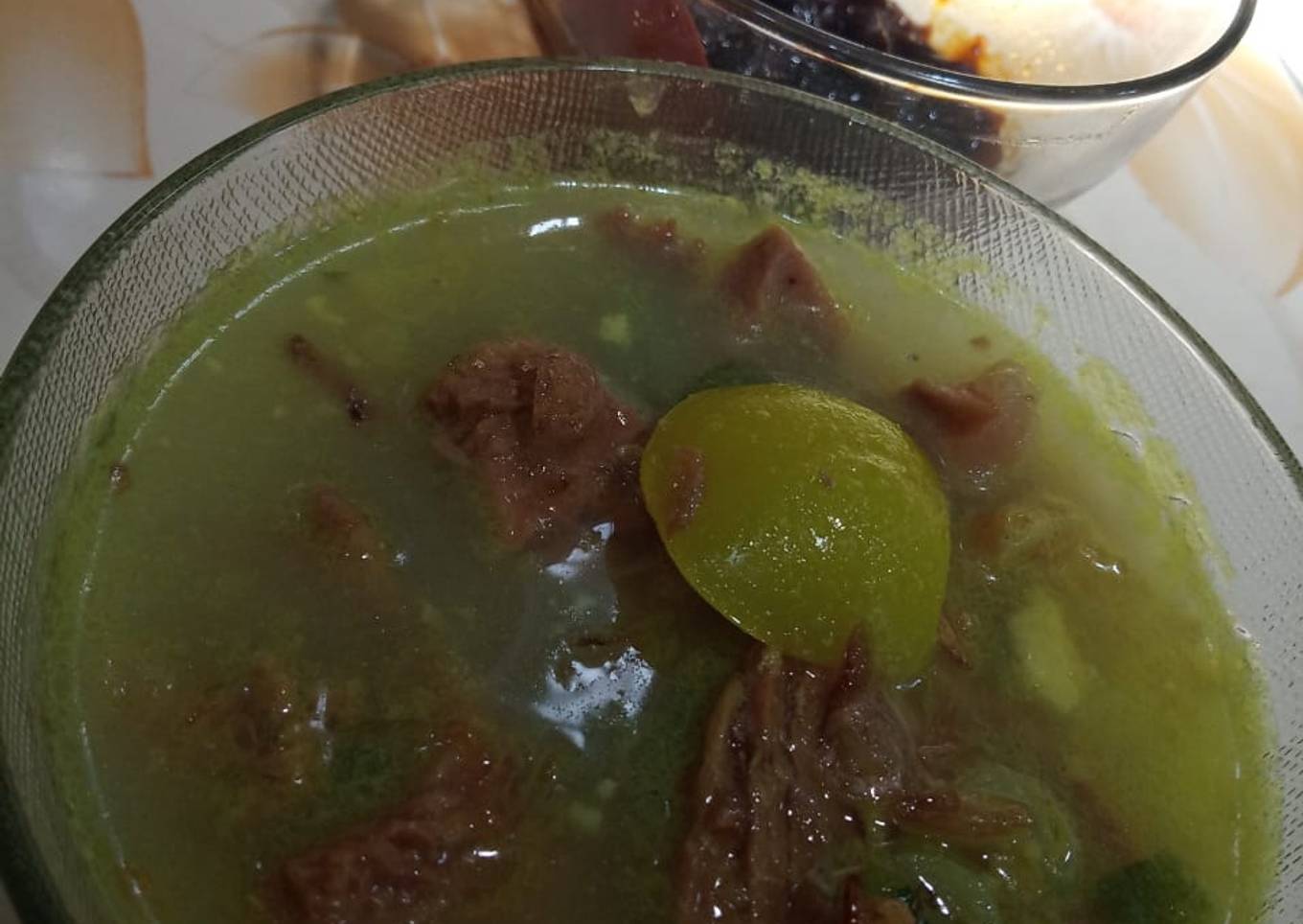Soto Daging (Beef Soup with coconut milk and turmeric)