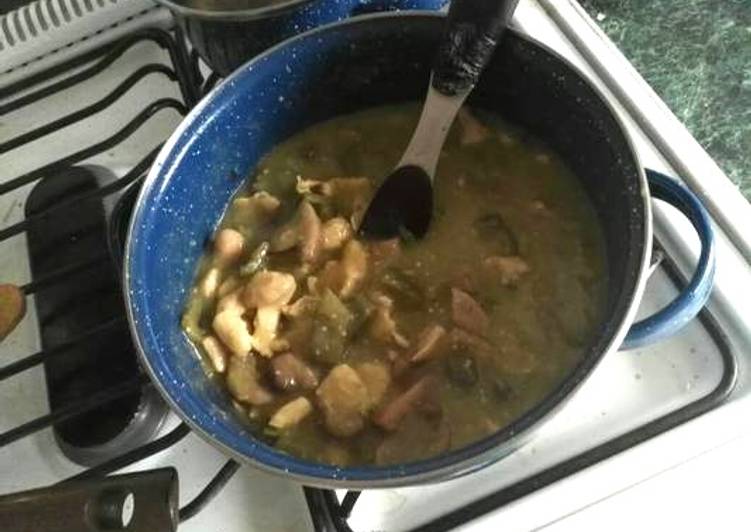 Fajitas de pollo en Chile verde