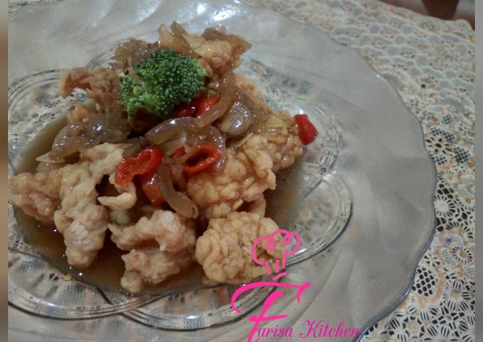 Ayam fillet crispy saus tiram