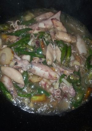 Foto resep Cumi asin tumis cabe ijo