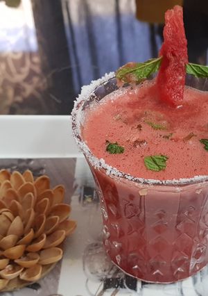A picture of Watermelon mojito shot.