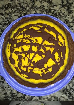 Una foto de Orange pie con chocolate