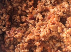 Foto de Carne de soja moída refogada