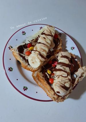 Une photo de Pain au chocolat banane pâte à tartiner anti gaspillage ☕