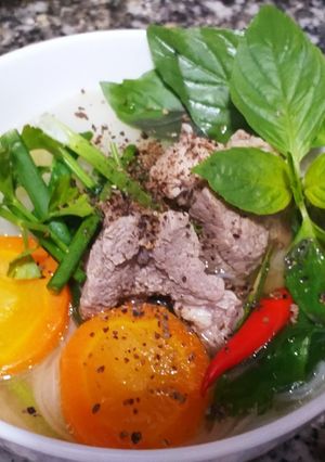 Hình của món Hủ tiếu xương.
