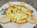 Tortilla con zanahoria y muzzarella