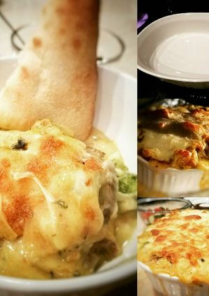 A picture of Sultan Chicken Broccoli Potato Au Gratin.