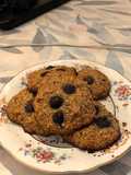 Cookies de avena, banana y arándanos ❤️