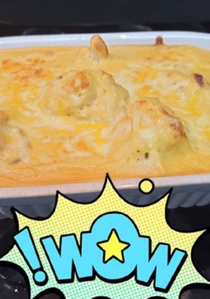 Foto principal de Coliflor con bechamel de cebolla al toque de orégano Thermomix