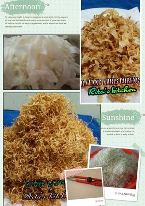 Foto resep "KUBIS GORENG"Bawang goreng vegetarian