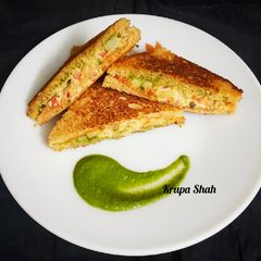 A picture of My style toast sandwich.