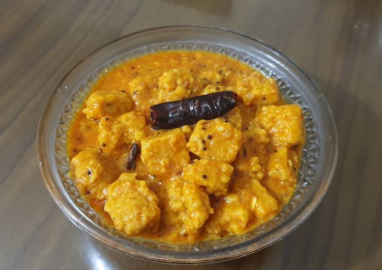 Recipe of Gujarati Vadi sabji in 28 Minutes at Home