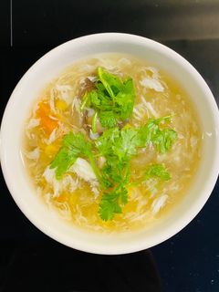 Hình của món Súp tôm ngô ngọt.