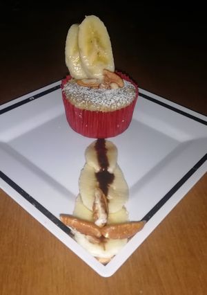 Una foto de Muffin de plátano con nuez