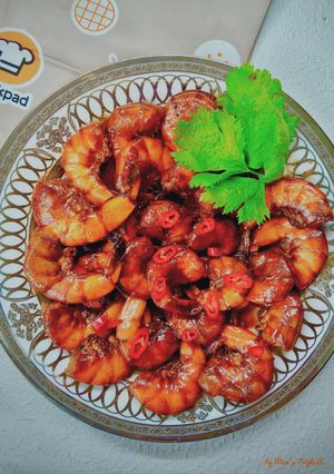 Foto resep Udang saus pedas