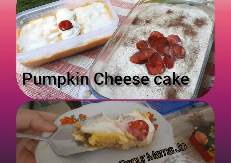 Resep Pumpkin Cheesecake (No Bake) 🎃🍓🤩 yang Enak Banget