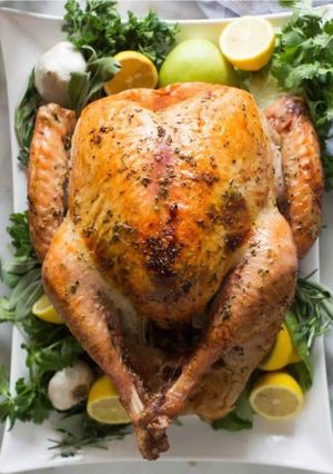 Una foto de Pavo en salsa de castañas