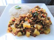 Una foto de guiso de mondongo sin carne