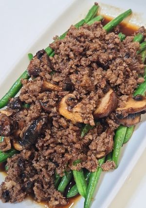 Foto resep Tumis Buncis Sapi Jamur