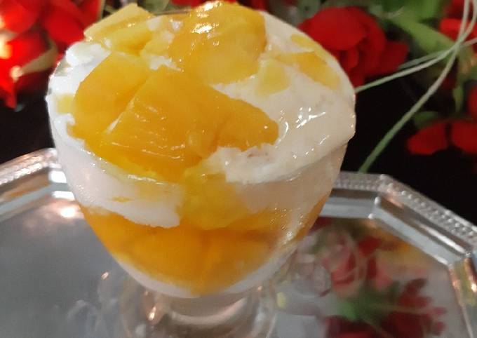 Recipe of Super Quick Mango cream delight