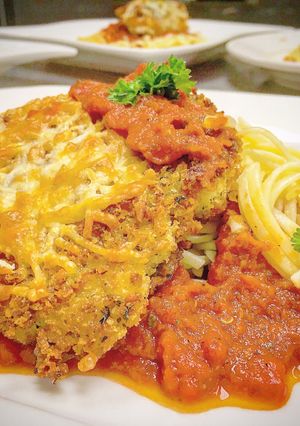 A picture of Chicken Parmesan.