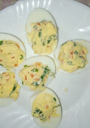Una foto de Huevos rellenos