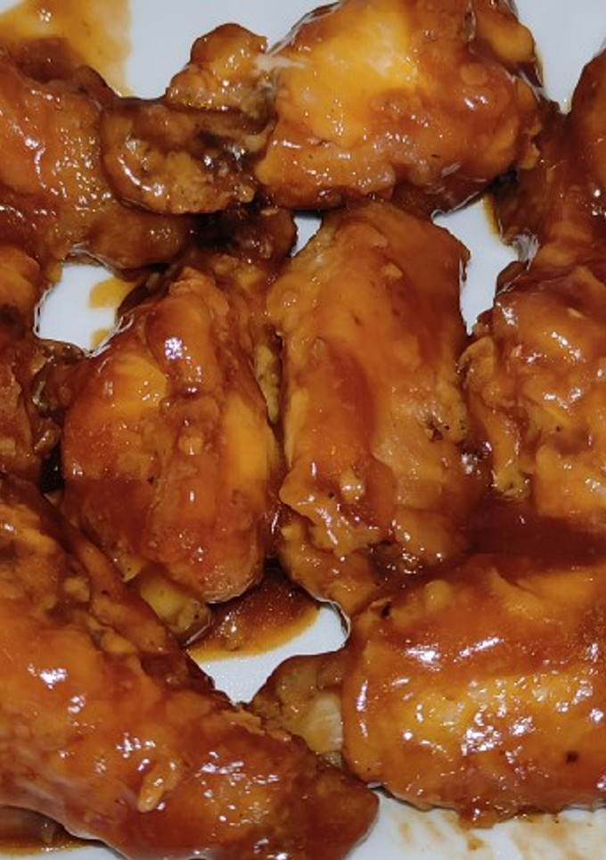 Una foto de Alitas de pollo en salsa agridulce