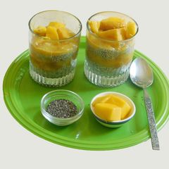 A picture of Mango coconut chia pudding.
