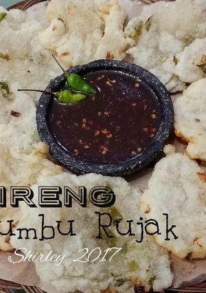 Foto resep Cireng + bumbu Rujak🌶️🌶️🌶️enakk👍