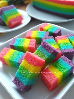 Foto resep Rainbow cake kukus ny.liem