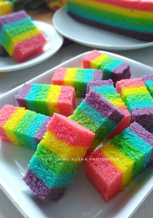Foto resep Rainbow cake kukus ny.liem