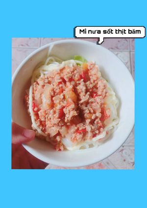 Hình của món Mì nưa sốt thịt bằm.