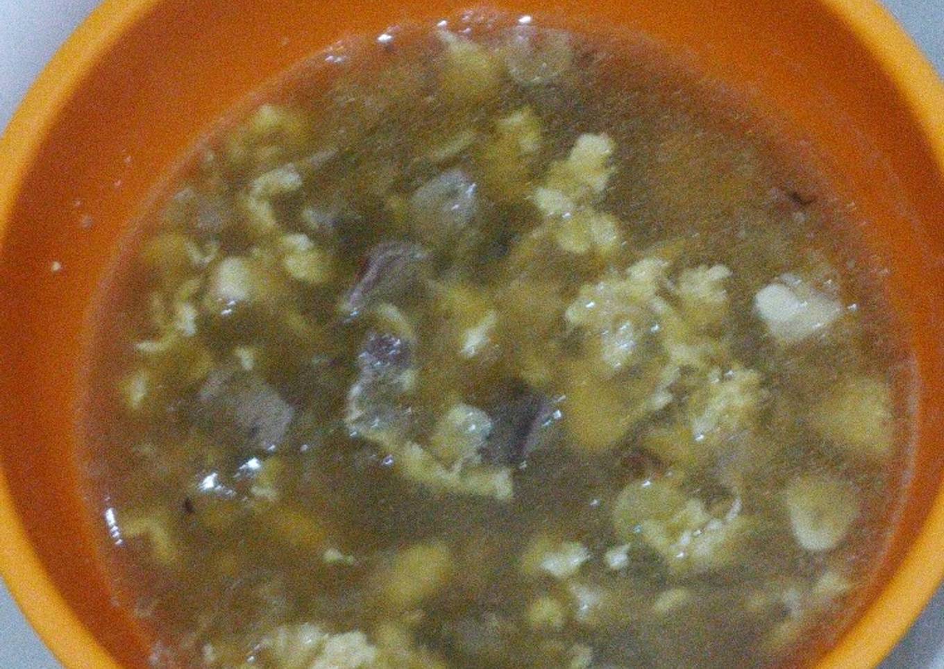 Sup Ati Ayam, Tempe, Telur (MPASI 1y)