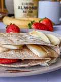 Sweet Wrap with Strawberries, Banana, and Chocolate