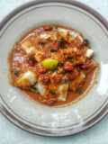 Gemblong (getuk) singkong tahu sambel kecap