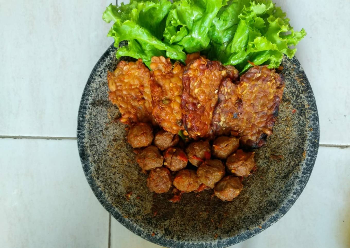 Bakso tempe cowek